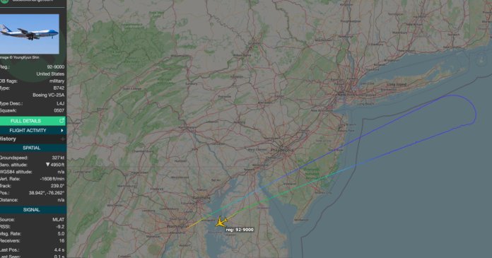 Avionul lui Trump a revenit din călătoria către Davos din cauza unei probleme electrice „minore”